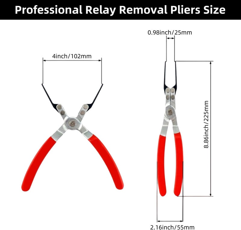 Funayama Relay Puller Pliers, Fuse Puller Pliers, Automotive Tools Relay Clamp Puller Fuse Puller, Car Vehicle Battery Terminal Wiper Remover Pliers - (4 Pack) - Image 4